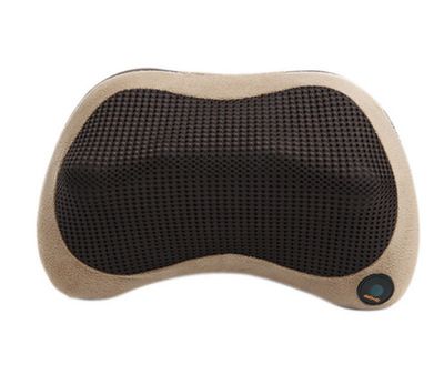 絨布 按摩枕揉捏拍打紅光發(fā)熱多功能靠枕靠墊車家兩用頸肩按摩器