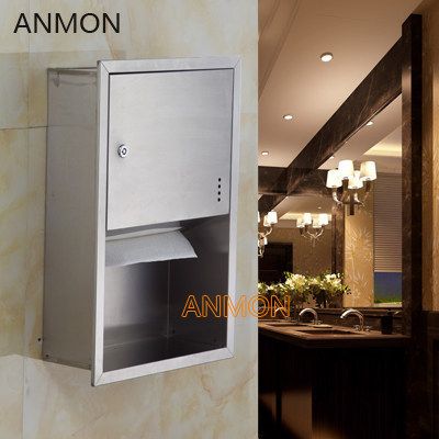 入墻擦手紙盒出口韓國(guó)手紙盒 紙巾架 手紙架 抽拉式廁紙架