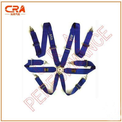 藍色**KATA 3寸6點式通用快拆賽車座椅安全帶汽車安全帶