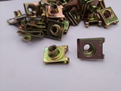 供應加工組合夾片螺母板簧螺母夾母簧片卡簧插片螺母沖壓件緊固件