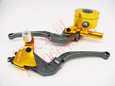 摩托車改裝配件CNC指南針油杯側(cè)推上泵 折疊剎車手柄 電摩通用