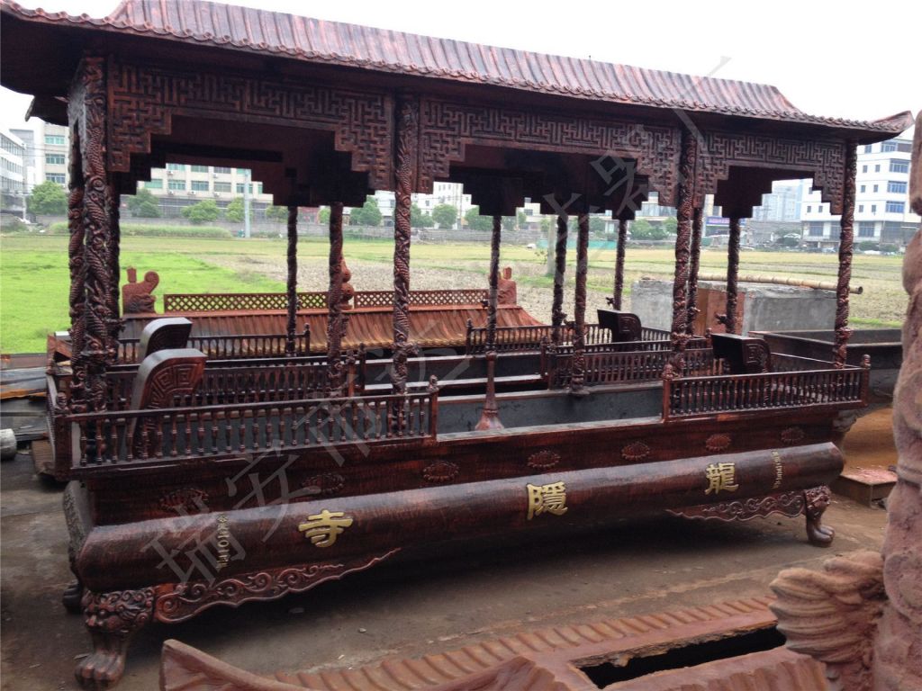 鑄鐵長方八龍柱香爐