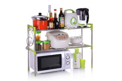 微波爐伸縮置物架 廚房置物架 收納儲物架 微波爐架