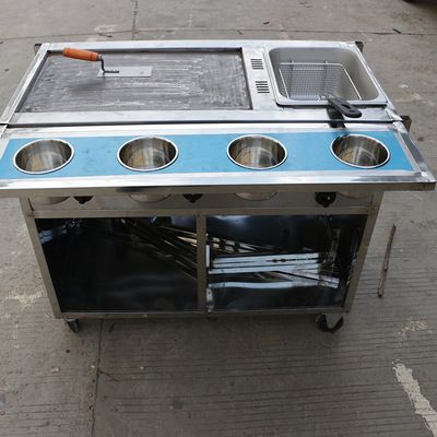多功能小吃車美食車無煙燒烤麻辣燙車鐵板燒油炸流動小吃車