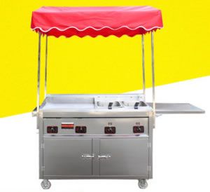 移動(dòng)三輪多功能麻辣燙油炸小吃車(chē)熱狗車(chē)餐飲車(chē)加盟多功能小吃