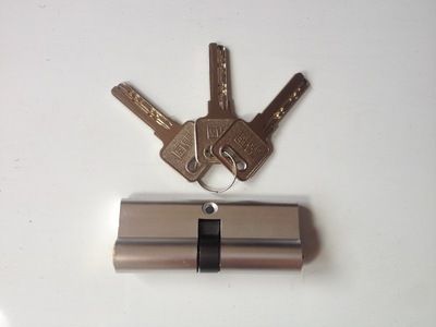 家裝室內五金 塑鋼門鎖 70# 35*35mm雙開鋁包銅鎖芯 鎖頭 鎖具