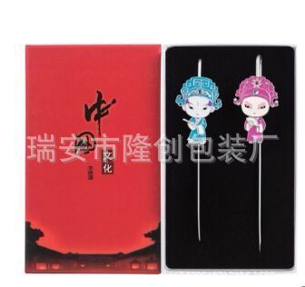 中國(guó)文化包裝盒 包裝盒金屬書簽 京劇臉譜書簽單只裝