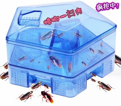 蟑螂誘捕器捕捉器蟑螂屋小強(qiáng)盒子誘餌貼粉滅蟑螂藥蟑螂捕捉器