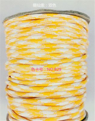 繩子 環(huán)保蠟線 3.5mm雙色 40米/卷 韓國(guó)蠟繩 帶繩線