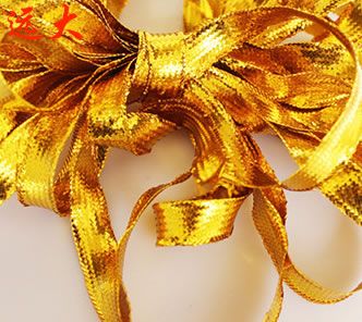 扁金絲金色扁繩服裝裝飾輔料玩具跳舞衣圣誕禮品金織帶走馬帶