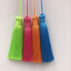 DIY短胖8cm流蘇 滌冰絲吊穗書簽服裝梳子配件 抗皺垂直中國結(jié)掛件