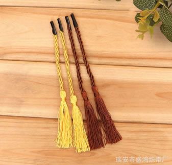 手工流蘇衣服手挽繩子 三股辮滌綸腰繩