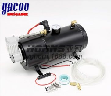 AS173 喇叭改裝氣泵12V 150psi 3L氣罐改裝氣泵空氣壓縮機(jī)
