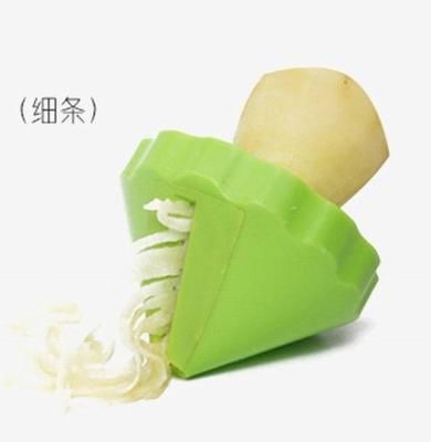 多功能漏斗切菜器切絲器削皮器切片器四合一卷絲刨