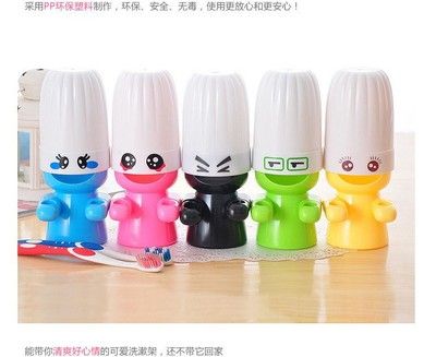 可愛夢游娃娃牙刷杯 牙刷 牙具座洗漱套裝 創意可愛情侶漱口杯