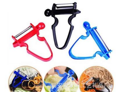 多功能三件套不銹鋼水果削皮刀刨絲器花樣切片蔬菜刨子