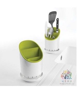 廚房收納盒 鍋鏟刀具收納桶 可瀝水筷子籠 置物工具