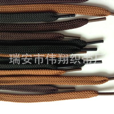 扁鞋帶 休閑帆布滌綸運動鞋子彩色圓頭扁鞋帶