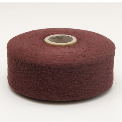 4~8支紫紅色再生棉紗線，大紅紫滌棉