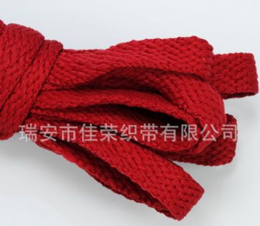 1米實(shí)心滌綸絲高彈彩色扁鞋帶