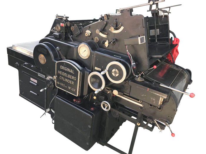 585型全自動海德堡圓壓平模切機、沖不干膠機