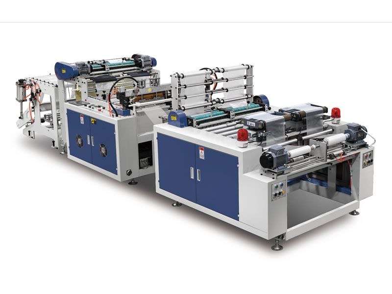 500型全自動雙排有芯收卷垃圾袋制袋機