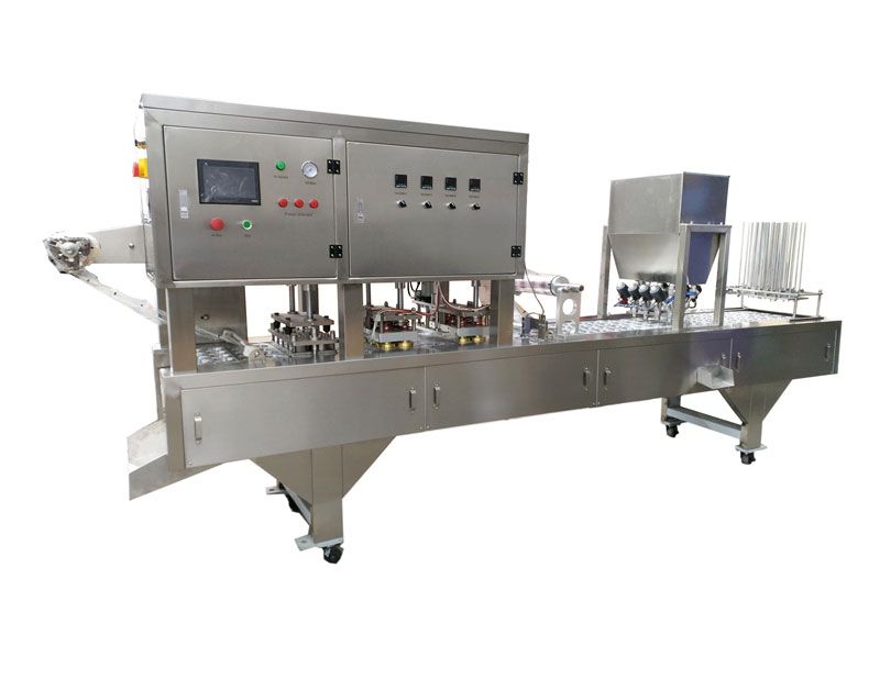 QCF-8杯裝水牛奶豆?jié){灌裝封口機(jī)（2*4）