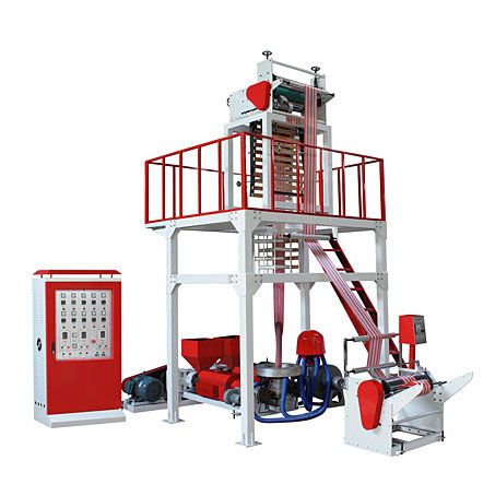 雙螺桿雙色彩條吹膜機