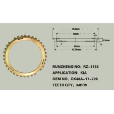 變速箱同步器齒環(huán) OEM：OK43A-17-725