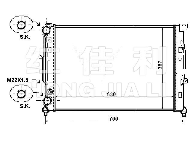 HL-AD001 汽車散熱器 大眾(進(jìn)口), 奧迪(進(jìn)口)