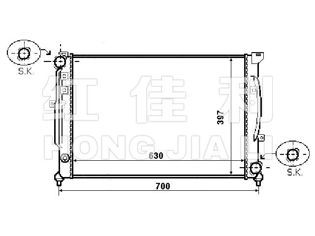 HL-AD004 汽車散熱器 大眾(進口), 奧迪(進口)
